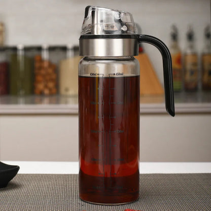 DecorBites™ Durable Automatic Oil Bottle for Soy Sauce Vinegar Seasoning Storage
