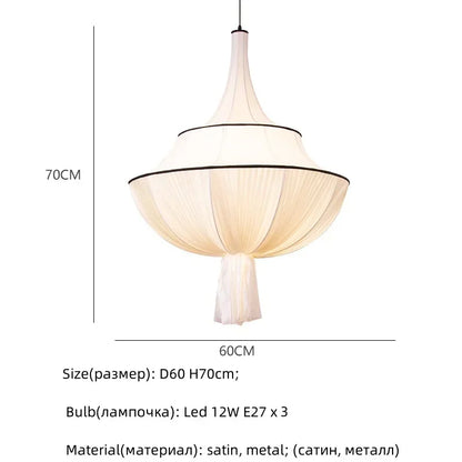 Lámpara de techo DecorBites™ Creamy E27 para vestíbulo: Lámparas colgantes LED de inspiración francesa para dormitorio, lámpara decorativa Art Decor