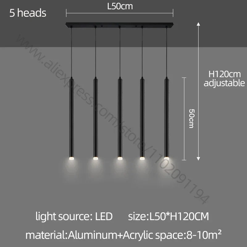 DecorBites™ Glossy Cylindrical Chandelier for Bar, Restaurant, Bedside, and Company Front Desk