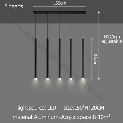 DecorBites™ Glossy Cylindrical Chandelier for Bar, Restaurant, Bedside, and Company Front Desk