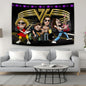 Van Halen Band Tapestry | Boho Rock Singer Art for Modern Home Decor by Decobites