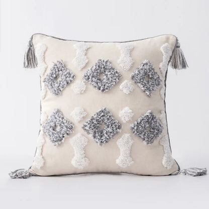 DecorBites™ Boho Morocco Tufted Tassel Cushion Cover for Modern Home Decor