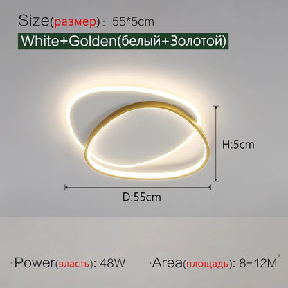 Lámpara de techo LED DecorBites™ para dormitorio, diseño nórdico moderno y romántico para dormitorio principal y estudio.