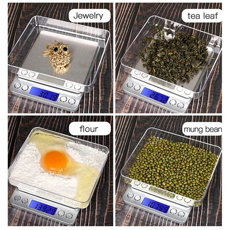 DecorBites™ Digital Kitchen Jewelry Scale with Back-Lit LCD Display and Tare Function