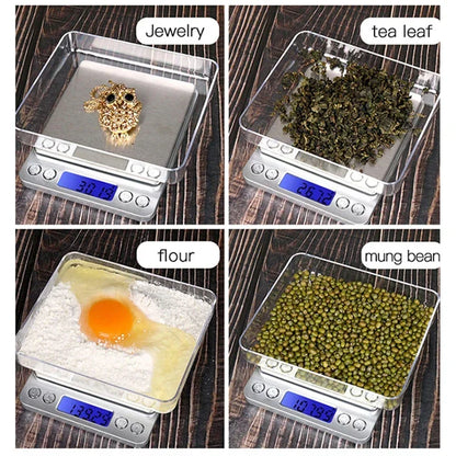 DecorBites™ Digital Kitchen Jewelry Scale with Back-Lit LCD Display and Tare Function