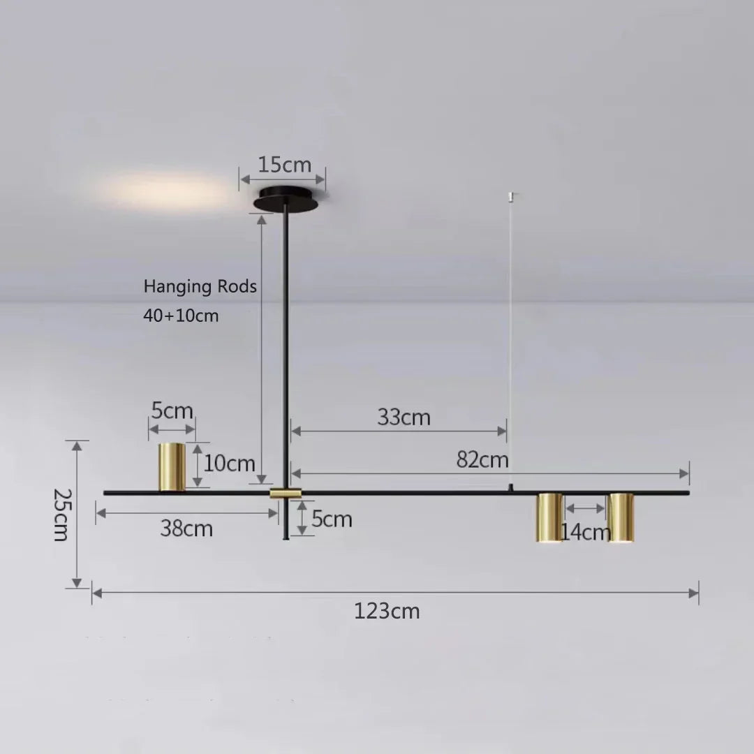 DecorBites™ Black Chandelier Pendant Lights for Dining Table, Kitchen, Living Room