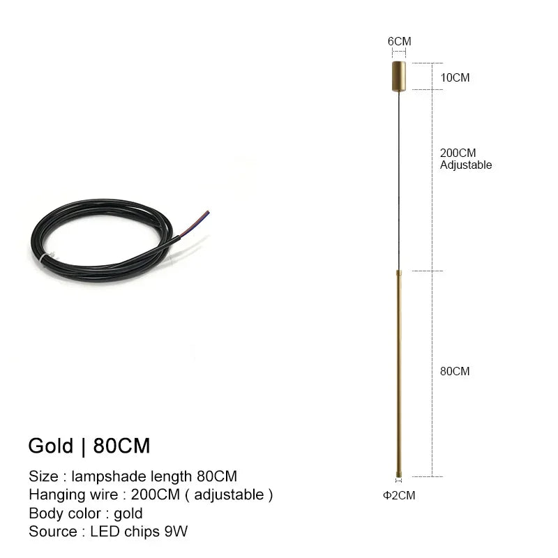 DecorBites™ Black LED Chandelier Pendant Lights for Dining Room and Bedroom