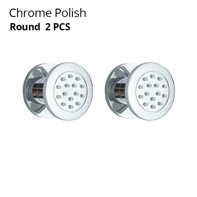 DecorBites™ Brass Body Round Shower SPA Jets for Luxurious Bathroom Massage Experience