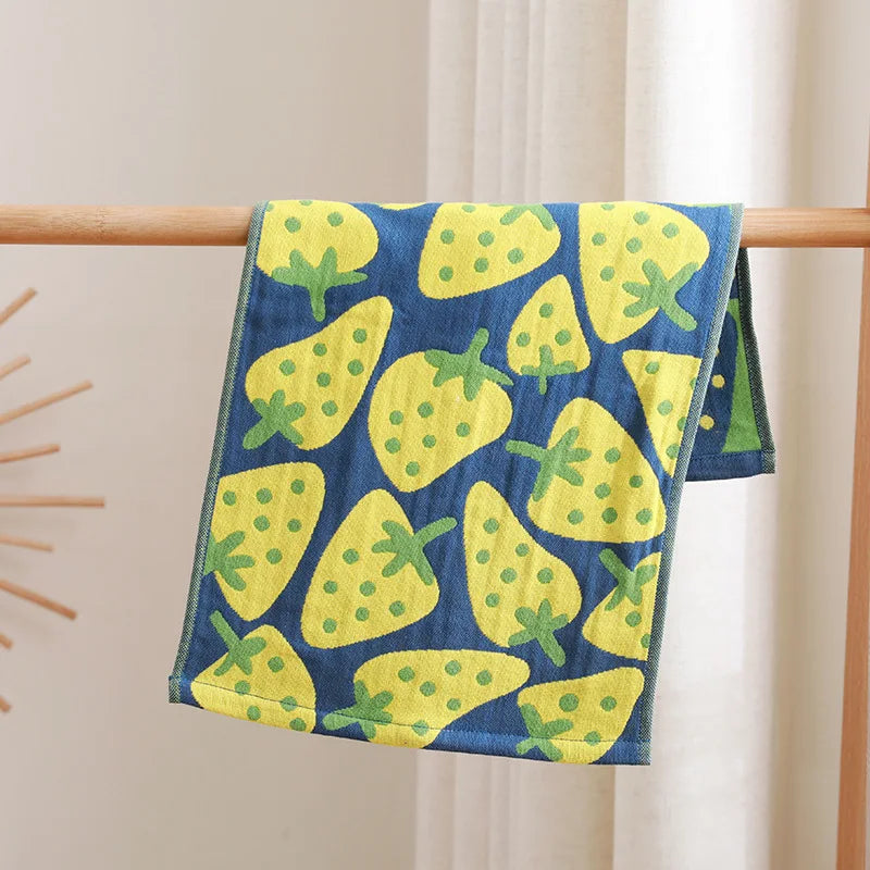 DecorBites™ Kids Cartoon Face Towels - Set of 3 | Cats Print | 100% Cotton | 25*50cm