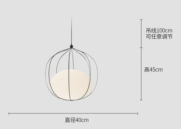 DecorBites™ Birdcage Pendant Light | Nordic Design Iron Fixture for Home Dining Room & Bedroom
