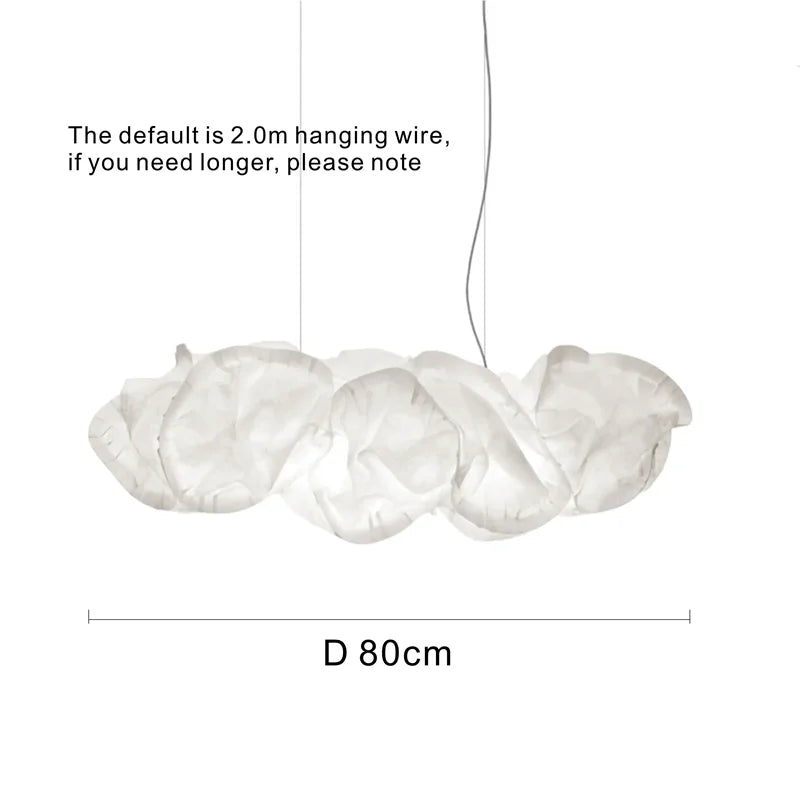 DecorBites™ Cloud White Pendant Light: Rice Paper Ball Lampshade for Kitchen Island, Restaurant & Kids Room
