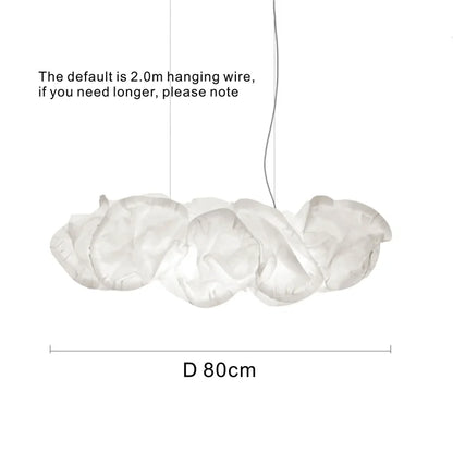 DecorBites™ Cloud White Pendant Light: Rice Paper Ball Lampshade for Kitchen Island, Restaurant & Kids Room