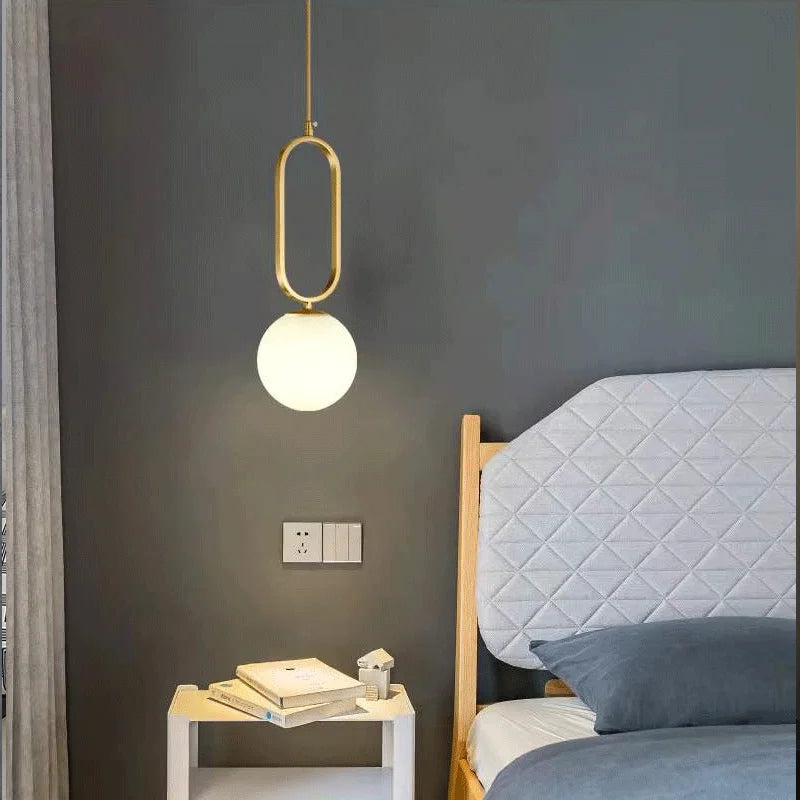 DecorBites™ Glass Ball Pendant Lights Dining Decor Chandeliers Kitchen Hanging Lamp Fixture