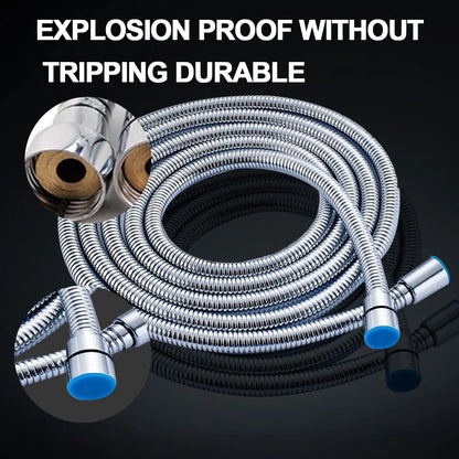 خرطوم دش DecorBites™ الفضي المقاوم للصدأ بطول 3 أمتار للصنبور المشترك - ملحق حمام