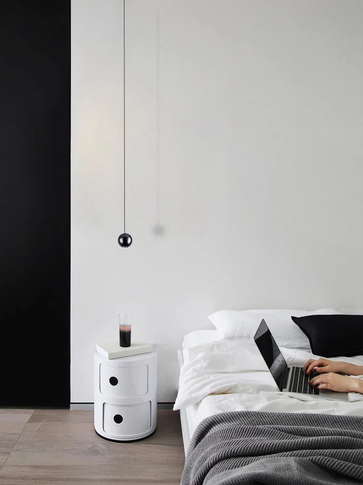 DecorBites™ LED Ball Pendant Light: Minimalist Bedroom Chandelier & Table Lamp
