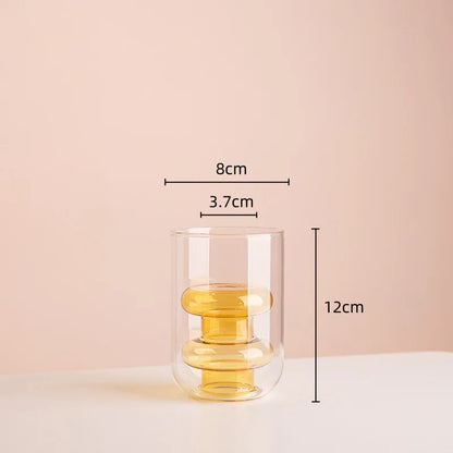 DecorBites™ Double Glazing Stained Glass Vase Hydroponic Terrarium Home Decor Floral Arrangement