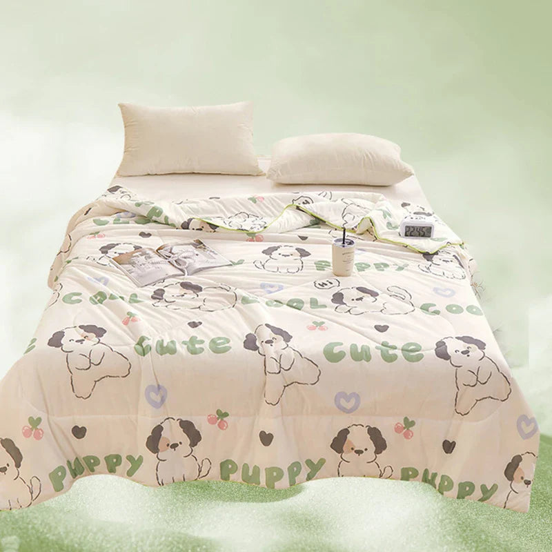 Decobites Summer Chill Quilt: Soft, Silky & Breathable Cooling Comforter