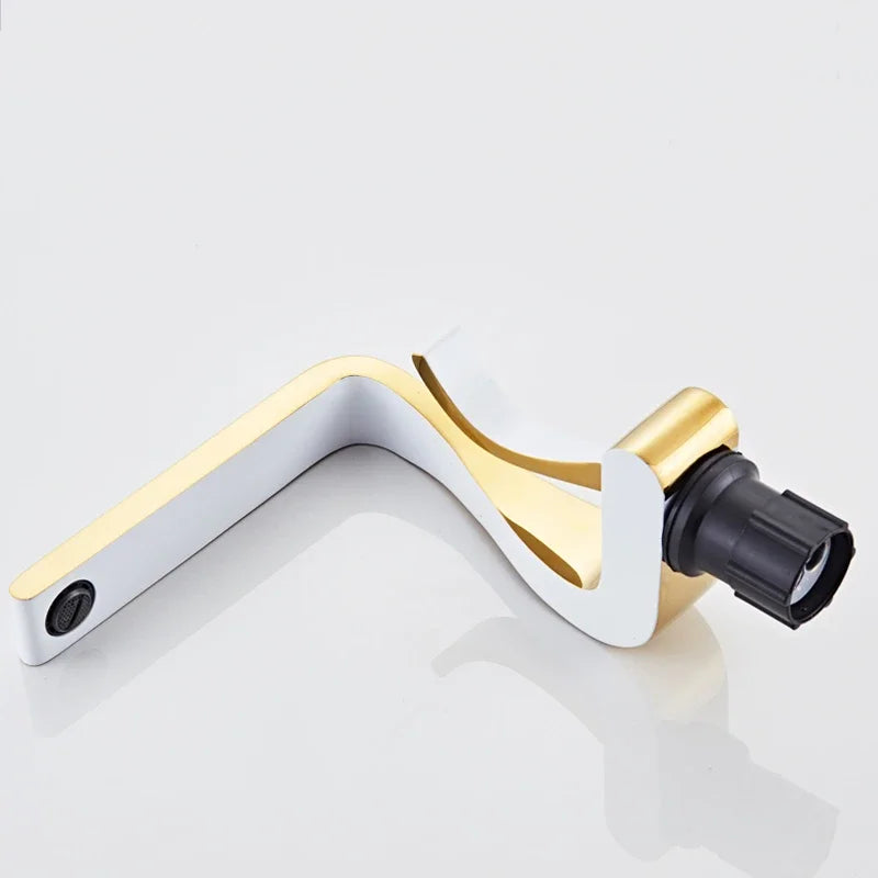 White Gold Brass Faucet