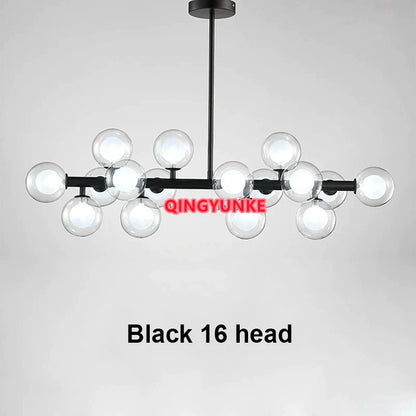 ثريا ديكوربايتس™ الزجاجية لغرفة المعيشة - إضاءة سقف جزيرة المطبخ النوردية الحديثة