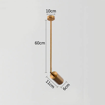 DecorBites™ Gold Long Arm Ceiling Pendant with Rotating LED Spotlights