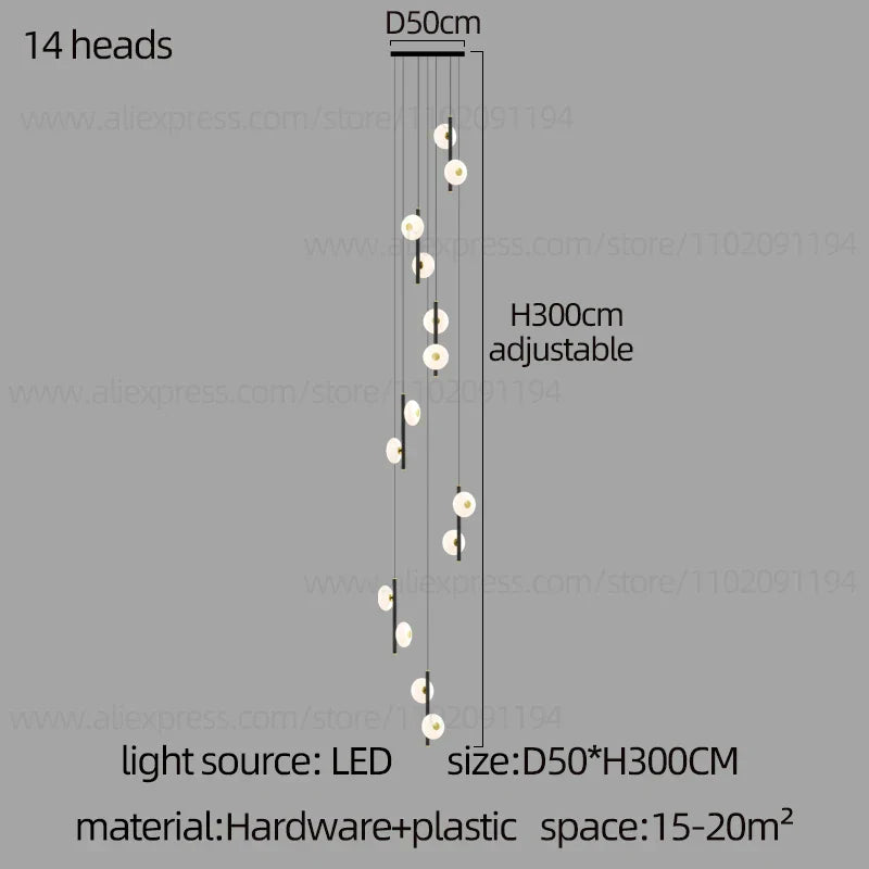 DecorBites™ LED Oval Chandelier for Modern Indoor Lighting in Bedroom and Living Room