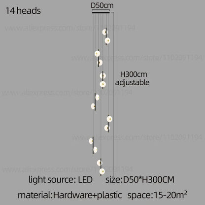 DecorBites™ LED Oval Chandelier for Modern Indoor Lighting in Bedroom and Living Room