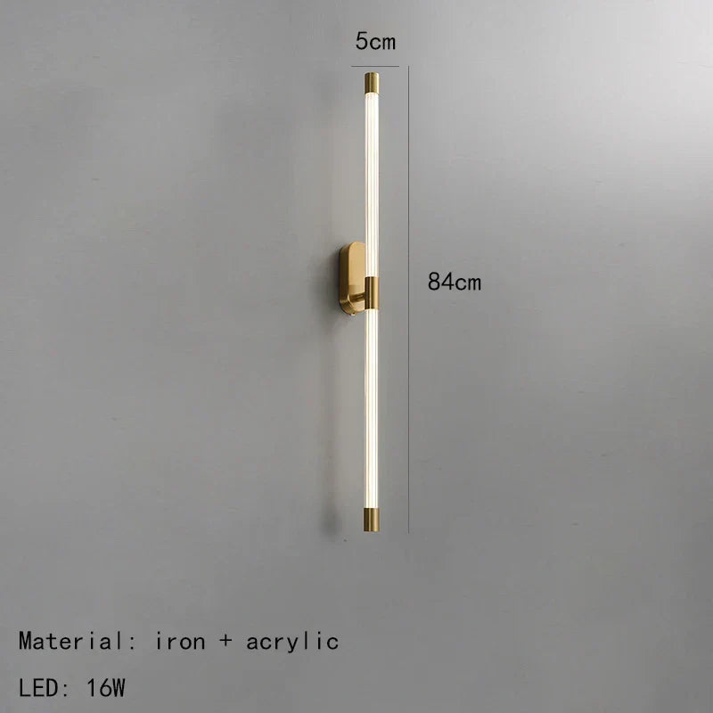 ديكوربايتس™ مصابيح حائط LED من الأكريليك مع خاصية التعتيم باللونين الذهبي والأسود المعدني لغرفة المعيشة وغرفة النوم