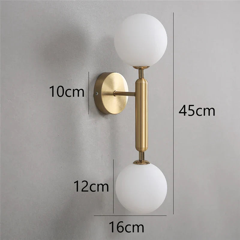DecorBites™ Glass Ball Wall Lamps: Modern Bedroom & Living Room Lighting Fixtures