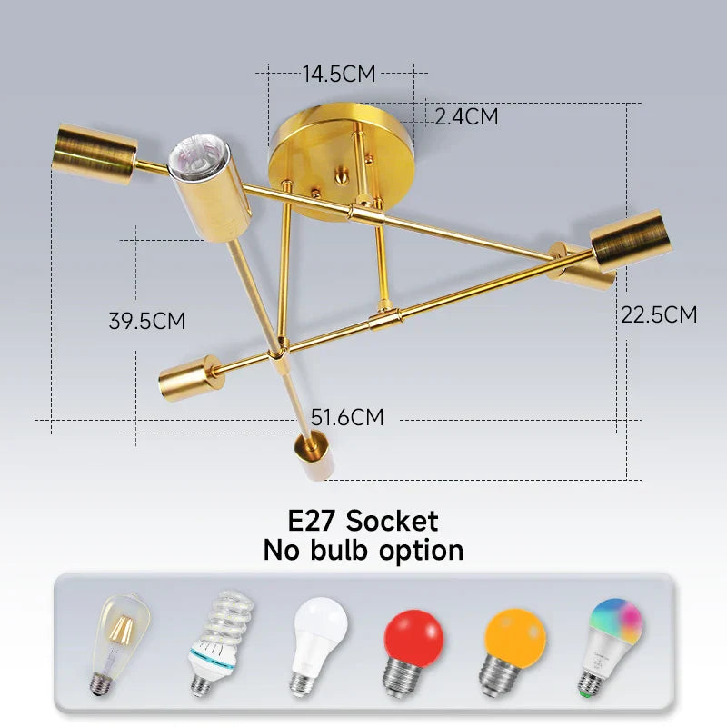 Lámpara colgante de techo LED DecorBites™ para cocina, sala de estar y decoración del hogar