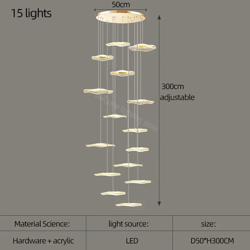 DecorBites™ Lotus Leaf Nordic Chandelier for Elegant Home Decor