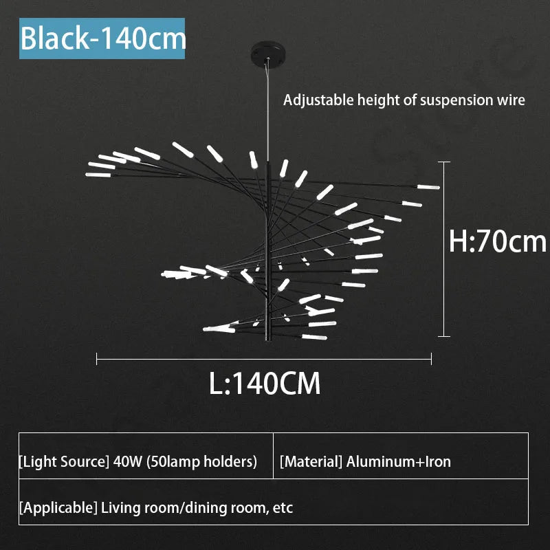 Luz colgante de techo LED Fireworks™ Decorbites - Decoración de habitación moderna de lujo regulable