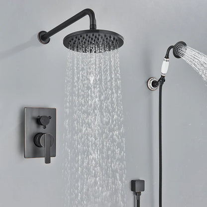 DecorBites™ Brass 8" Rainfall Shower Faucet Set Wall Mounted Mixer System for Bath