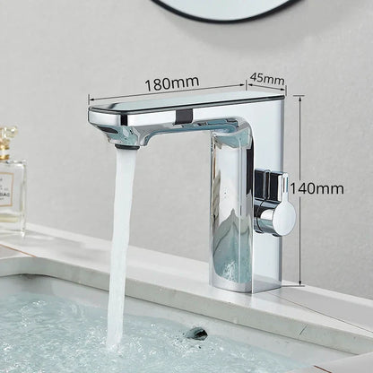 DecorBites™ LCD Sensor Basin Faucet Hot Cold Water Mixer Tap Touchless Vanity Faucet