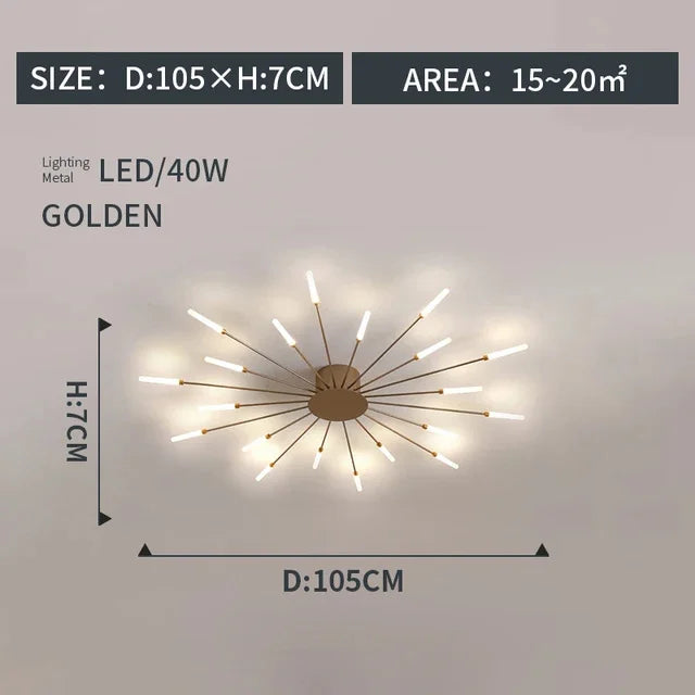 DecorBites™ LED Indoor Ceiling Light: Modern Art Luster for Bedroom Hall Living Kids Room