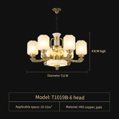 DecorBites™ Jade Chandelier for Luxe Living Spaces