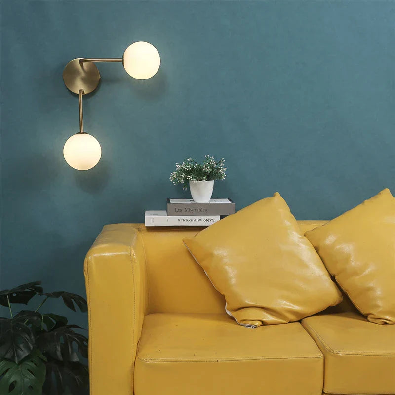 DecorBites™ Glass Ball Wall Lamps: Modern Bedroom & Living Room Lighting Fixtures