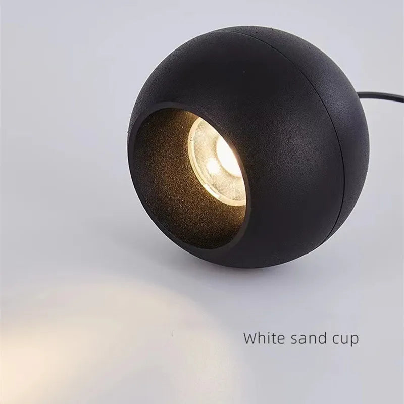 Nordic Ball Pendant Light in Black or White Aluminum