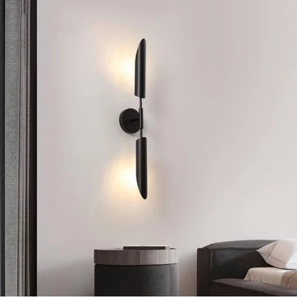 DecorBites™ Golden Inclined Tube Wall Lamp for Modern Luxury Living Room Bedroom Décor
