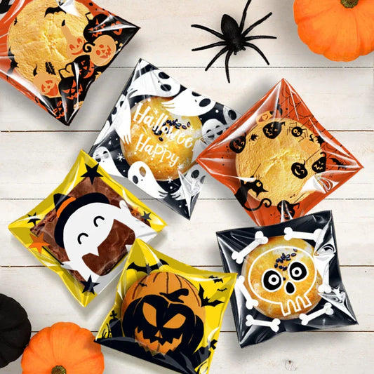 DecorBites™ Halloween Biscuits Packaging Bags 100PCS - Kitchen Pastry Decoration Essentials