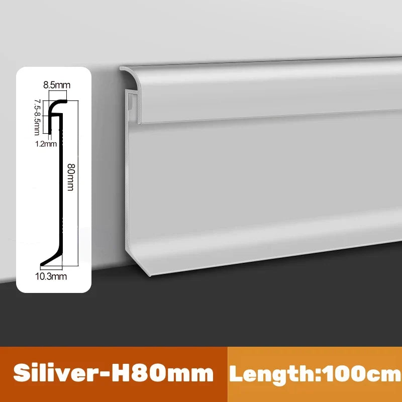 DecorBites™ LED Skirting Line Aluminum Profile for Stylish Backlighting, Stair Lighting & Wall Trim