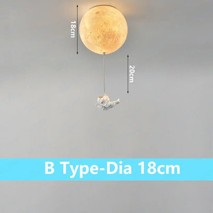 DecorBites™ Astronaut Globe Ceiling Light for Kids Room - 18cm/20cm/25cm