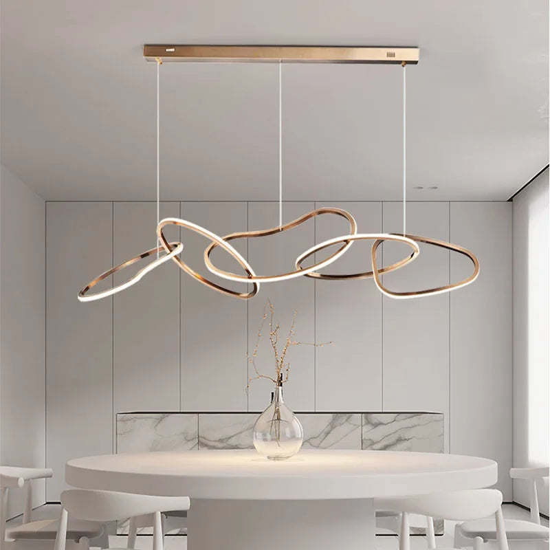 DecorBites™ LED Ring Chandelier for Living Dining Room - Postmodern Luxury Minimalist Art Lighting