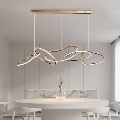 DecorBites™ LED Ring Chandelier for Living Dining Room - Postmodern Luxury Minimalist Art Lighting