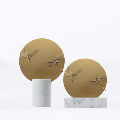 DecorBites™ Golden Geometric Circle Insect Figurine Set Home Decor