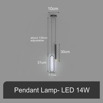 مصابيح DecorBites™‎ المعلقة باللون الأسود: إضاءة عصرية لغرفة النوم مع كابل طويل