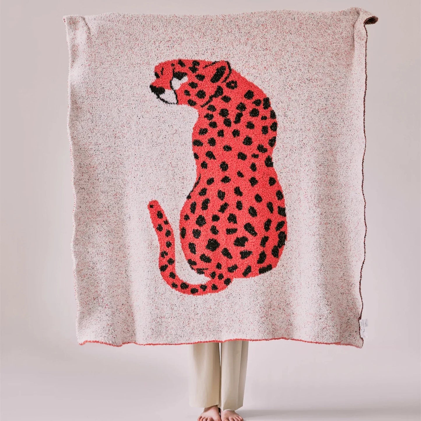 DecorBites™ Hairy Furry Leopard Pattern Blanket