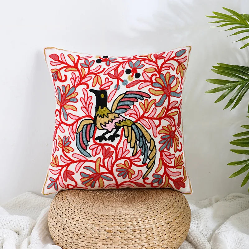 DecorBites™ Boho Farmhouse Floral Square Pillow Cover Set of 2