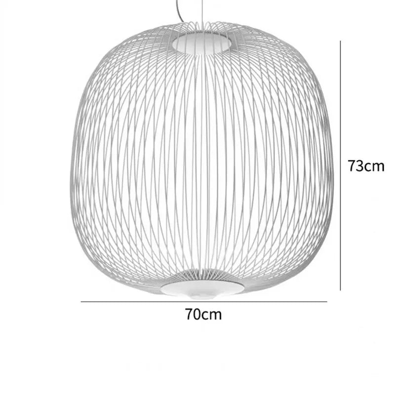 Spokes Birdcage Pendant Light in Polished Chrome