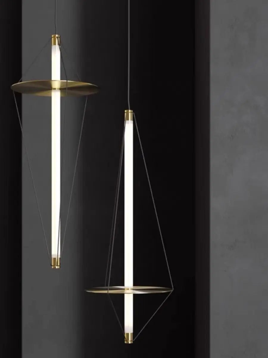 DecorBites™ Disc Pendant Light: Modern Minimalist LED Chandelier for Bedroom Decor