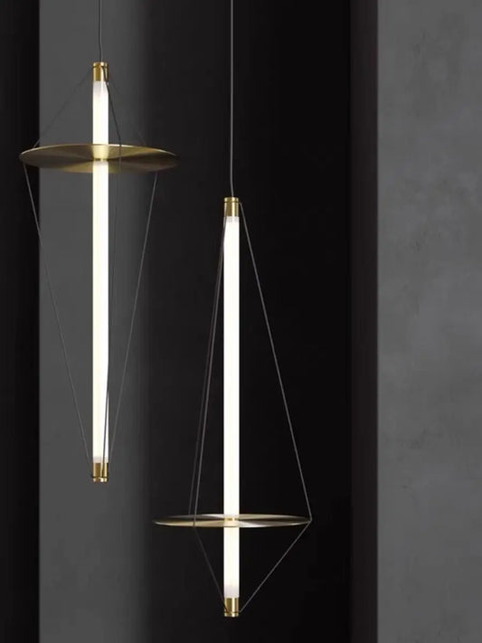 DecorBites™ Disc Pendant Light: Modern Minimalist LED Chandelier for Bedroom Decor